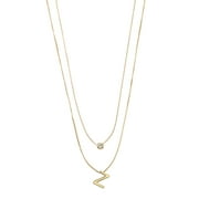 Time and Tru Goldtone Initial Letter Necklace Set, 2 Pieces, Letter Z